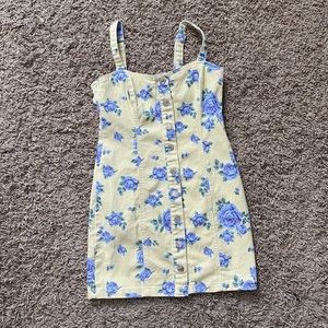 Overall flower dress